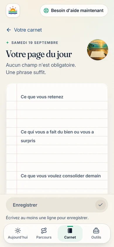 Il écrit ce qu'il veut, quand il veut. Ni son formateur, ni son employeur, ni nous ne pouvons le lire : ce n'est pas une promesse, c'est la base de données qui refuse.