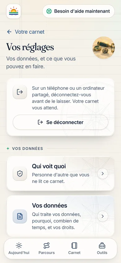 Un rappel par jour au maximum, à l'heure qu'il a choisie, silencieux entre 21 heures et 7 heures. Jamais de série à tenir, jamais de reproche s'il n'est pas venu.